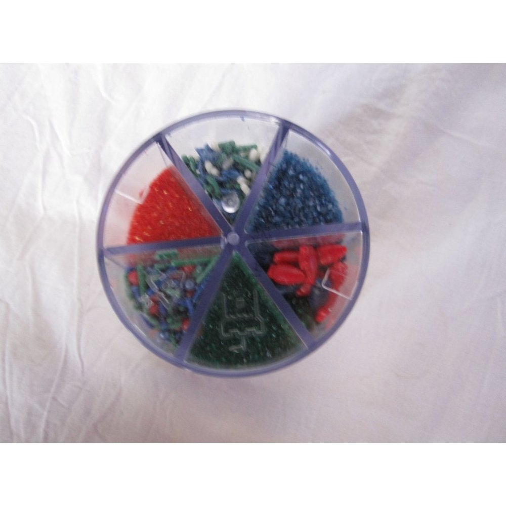 NEW Christmas Mix Sprinkles 6 different Sugar Sparkle pearl Candy Red/Blue/Green